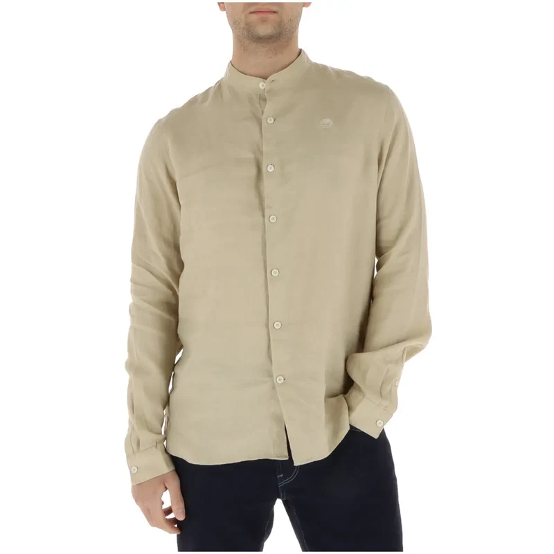 Timberland Herren Langarmhemd Weiß Leinen TB0A2DC1