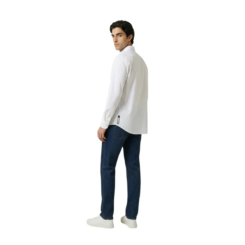 Armani Exchange Herrenhemd Weiß Kurzarm Polyamid