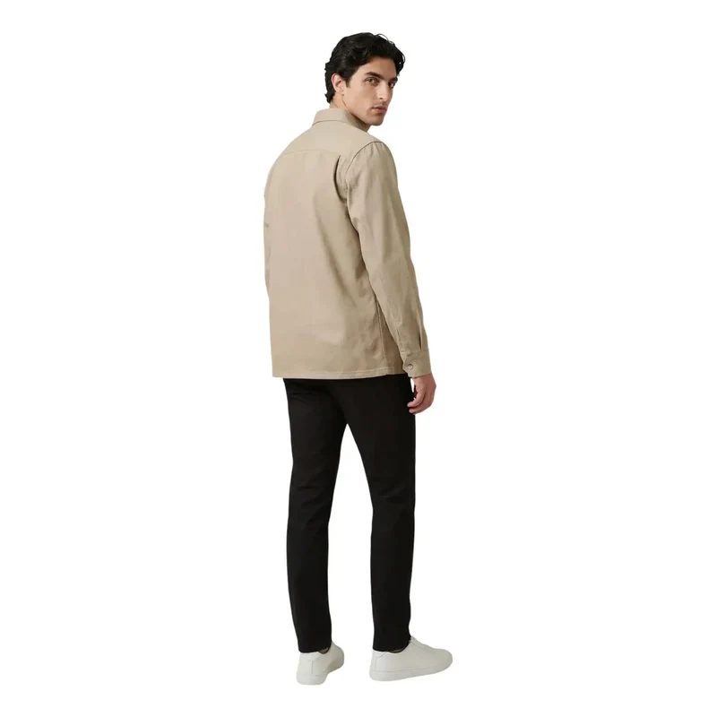 Calvin Klein Jeans Herren Beige Baumwoll-Langhemd LV04RE103G