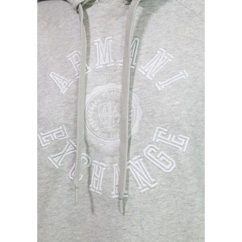 Armani Exchange Damen-Hoodie aus grauer Baumwolle