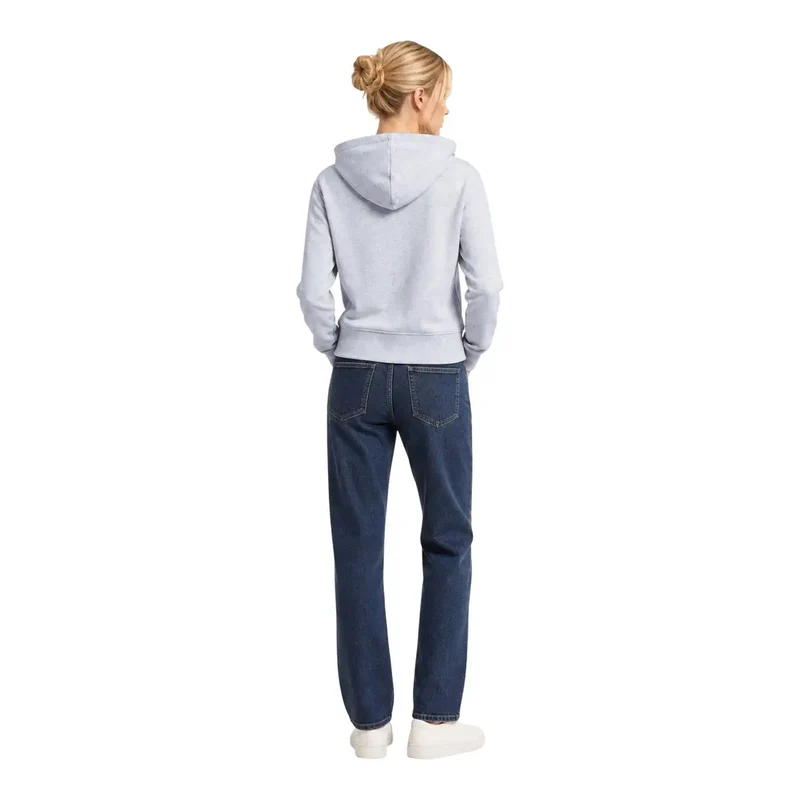 Armani Exchange Damen-Hoodie aus grauer Baumwolle