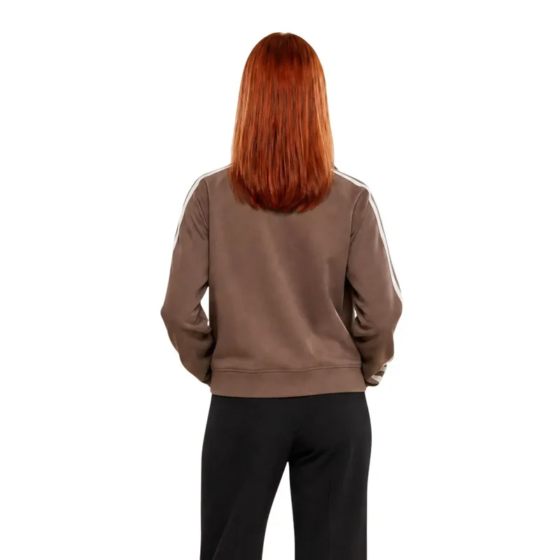 Guess Active Damen-Sweatshirt in Braun mit Reißverschluss, Polyestergemisch