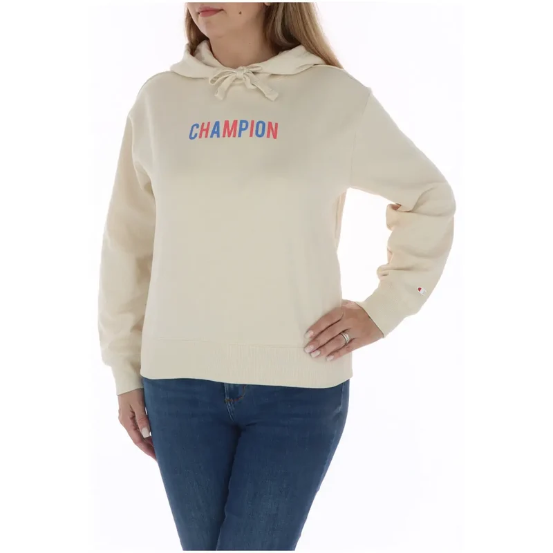 Champion Damen-Hoodie aus beiger Baumwolle