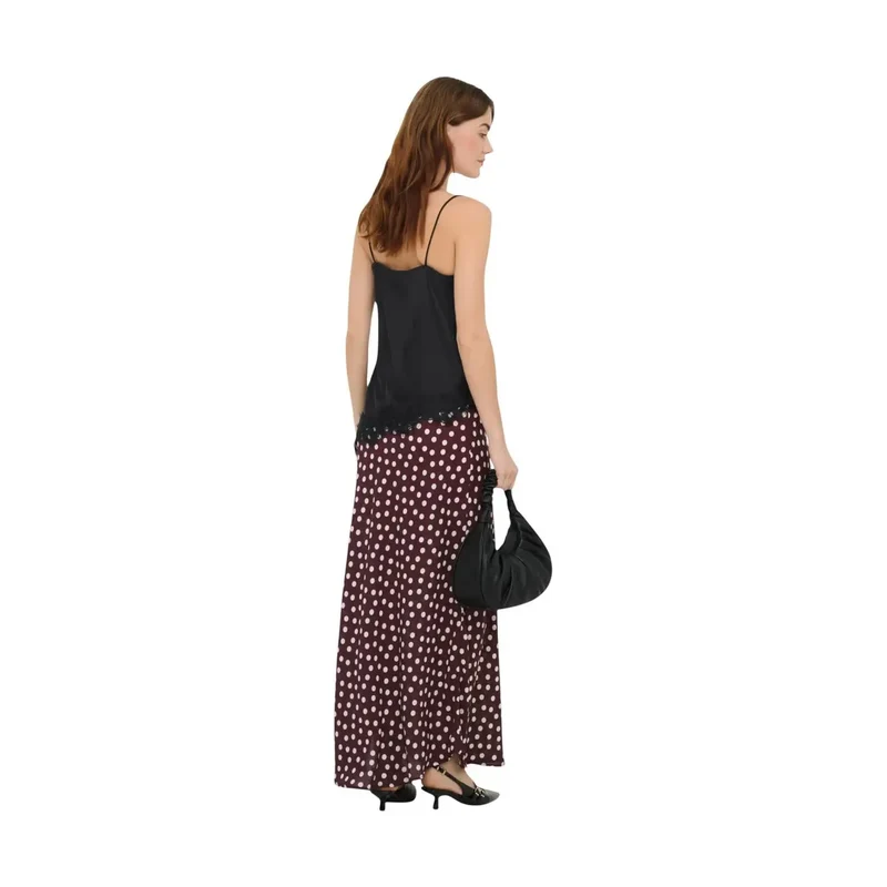 Jacqueline De Yong Damen Tanktop Asymmetrische Spitze Schwarz aus Polyester Größe S L
