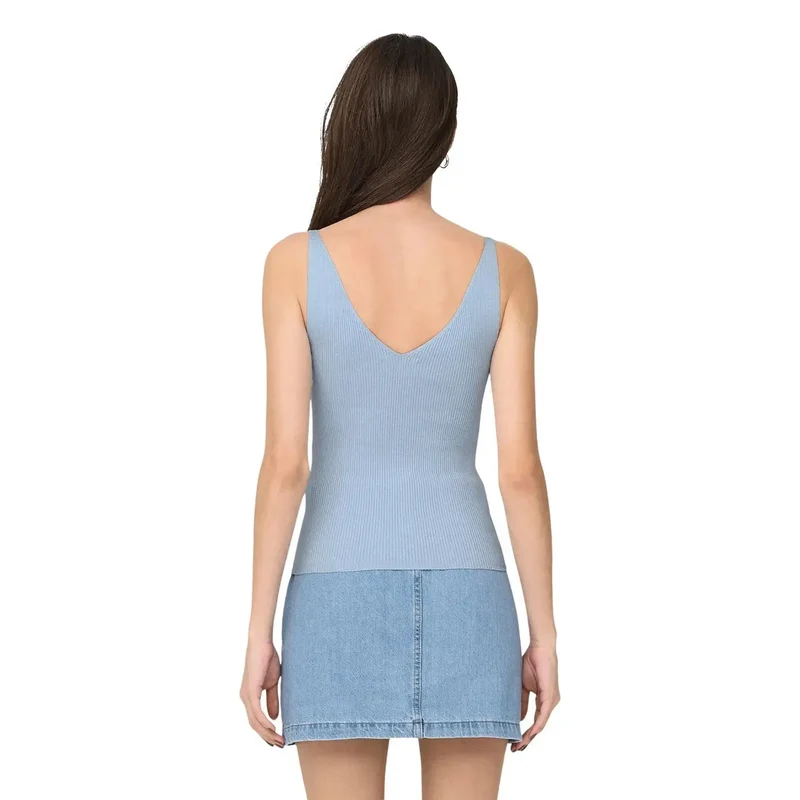 Tanktop für Damen von Jacqueline De Yong, hellblau, aus Viskose, ärmellos