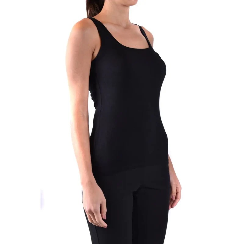 Philipp Plein Damen Tanktop Schwarz aus Baumwolle mit viereckigem Ausschnitt Ärmellos
