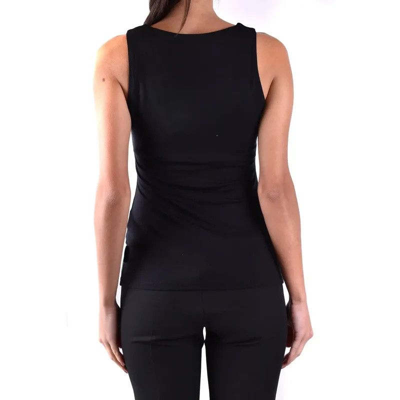 Philipp Plein Damen Tanktop Schwarz aus Baumwolle mit viereckigem Ausschnitt Ärmellos