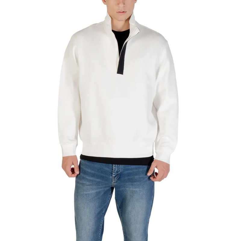 Armani Exchange Männer Weiß Langes Herbst Winter Sweatshirt