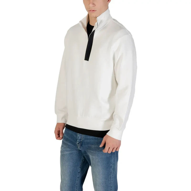 Armani Exchange Männer Weiß Langes Herbst Winter Sweatshirt