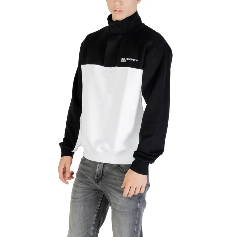 Karl Lagerfeld Jeans Herren Herbst Winter Langes schwarzes und farbiges Sweatshirt