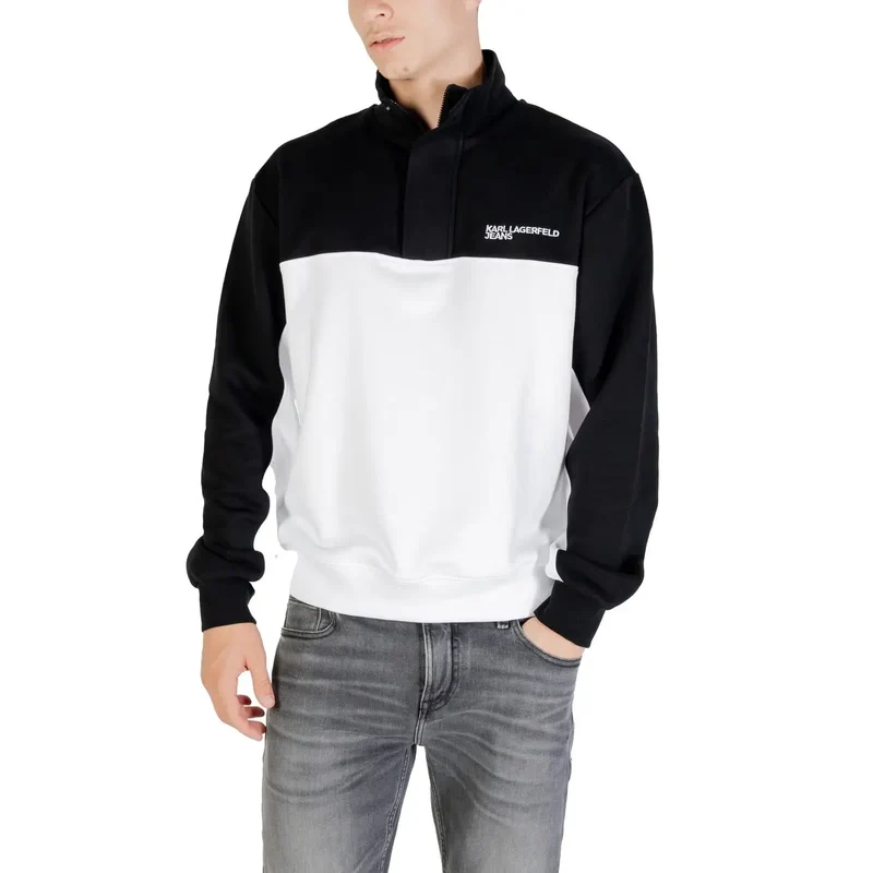 Karl Lagerfeld Jeans Herren Herbst Winter Langes schwarzes und farbiges Sweatshirt