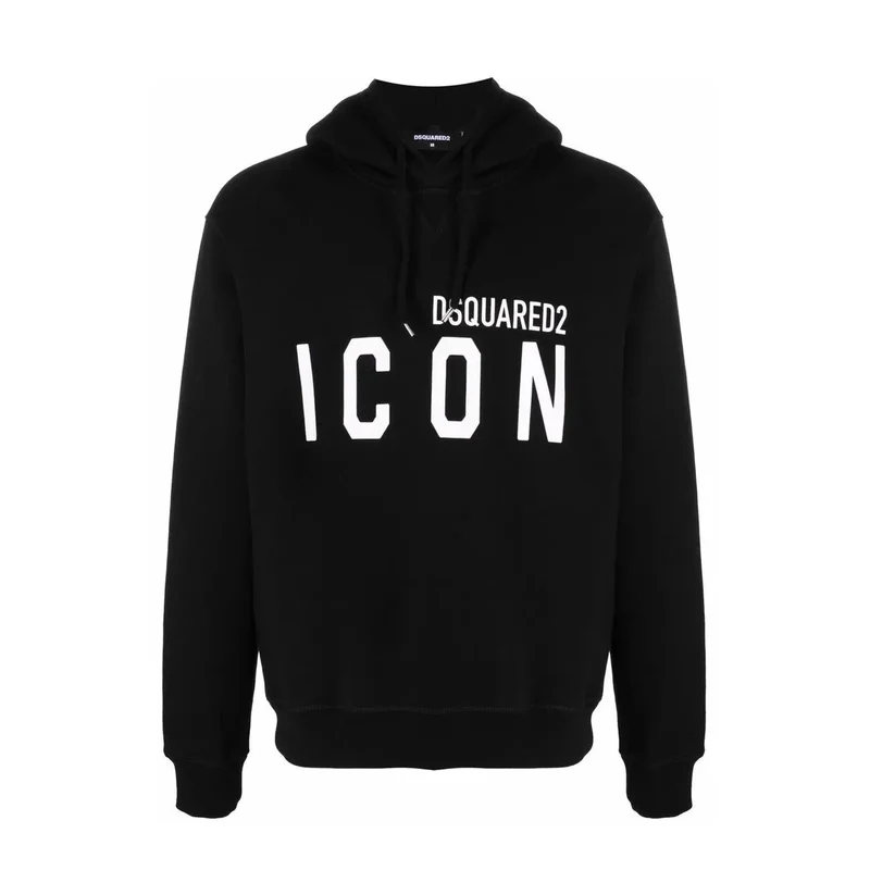 Dsquared Männer Schwarz Baumwolle mit Kapuze Herbst Winter Sweatshirt