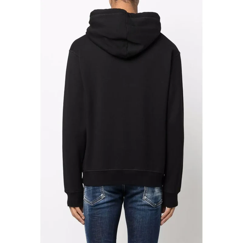 Dsquared Männer Schwarz Baumwolle mit Kapuze Herbst Winter Sweatshirt