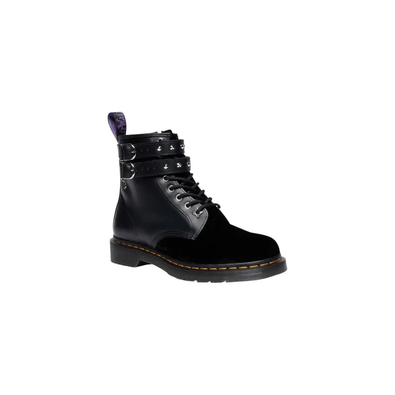 Dr. Martens Damen Boots Schwarzer Samtreißverschluss aus Leder