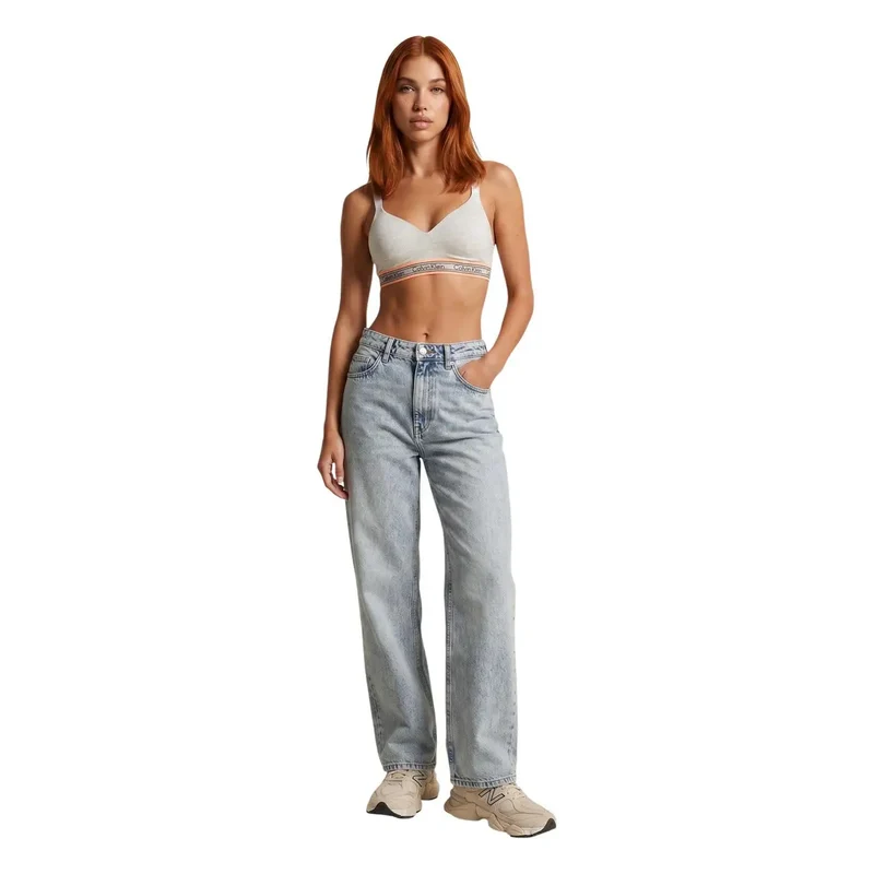 Calvin Klein Damen Lift-Bralette in Weißer Baumwoll-Modal-Mischung mit Stretch