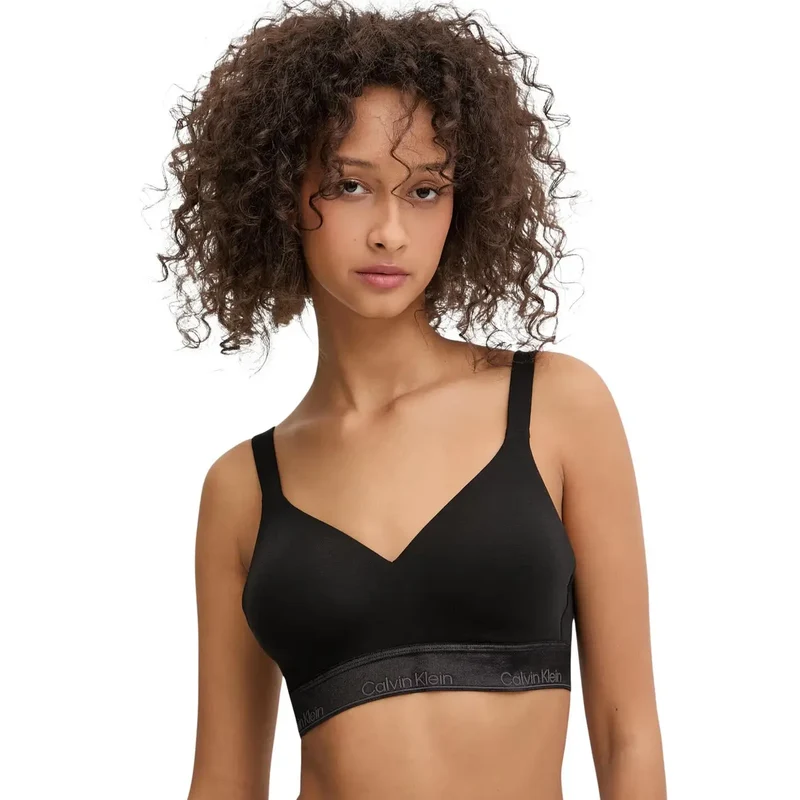 Calvin Klein Damen Lift-Bralette in Weißer Baumwoll-Modal-Mischung mit Stretch