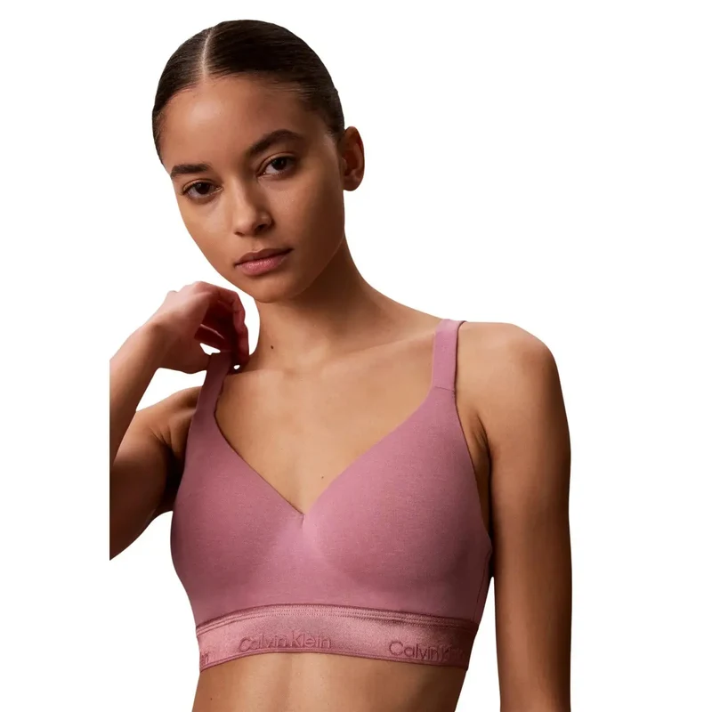 Calvin Klein Damen Lift-Bralette in Weißer Baumwoll-Modal-Mischung mit Stretch