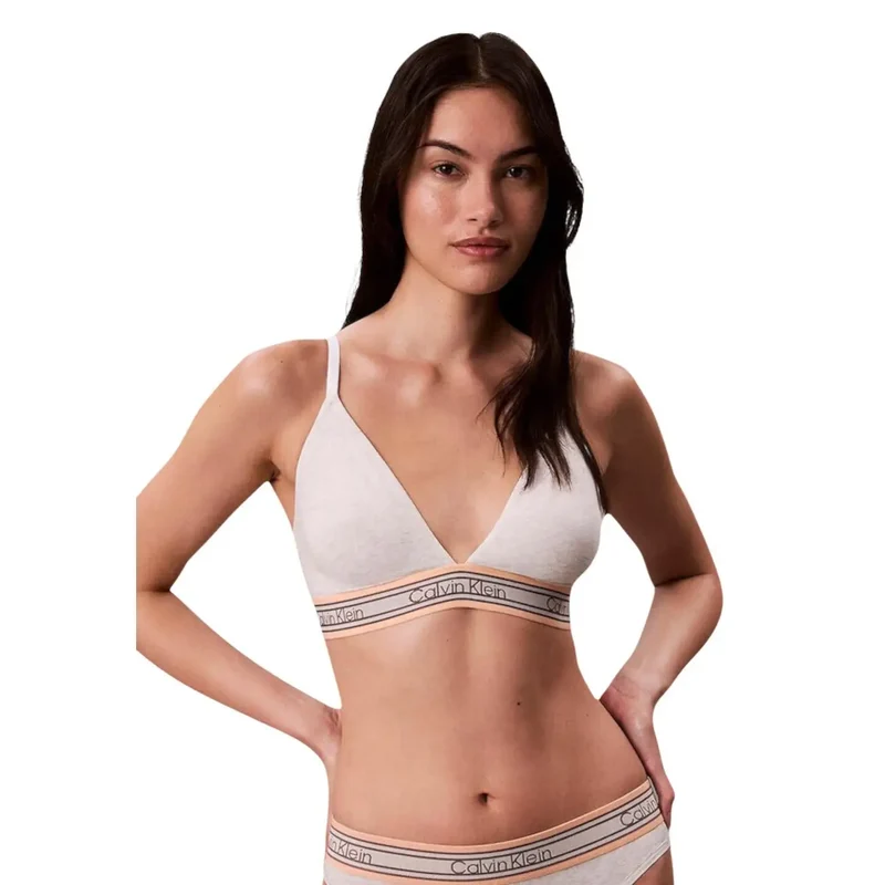 Calvin Klein Damenunterwäsche leicht wattierte Dreiecksform Weiß aus Baumwolle