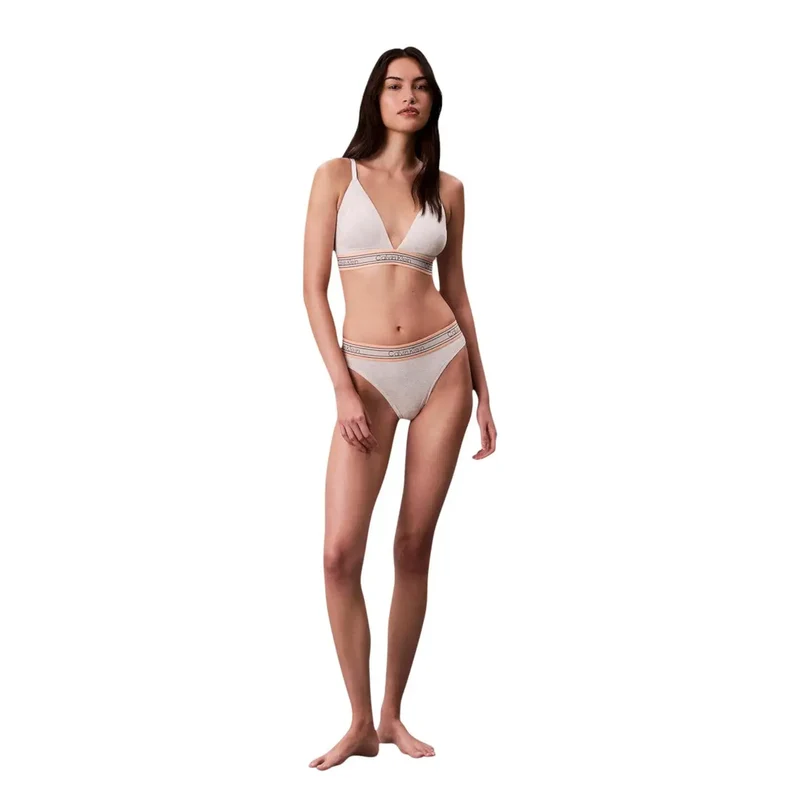 Calvin Klein Damenunterwäsche leicht wattierte Dreiecksform Weiß aus Baumwolle