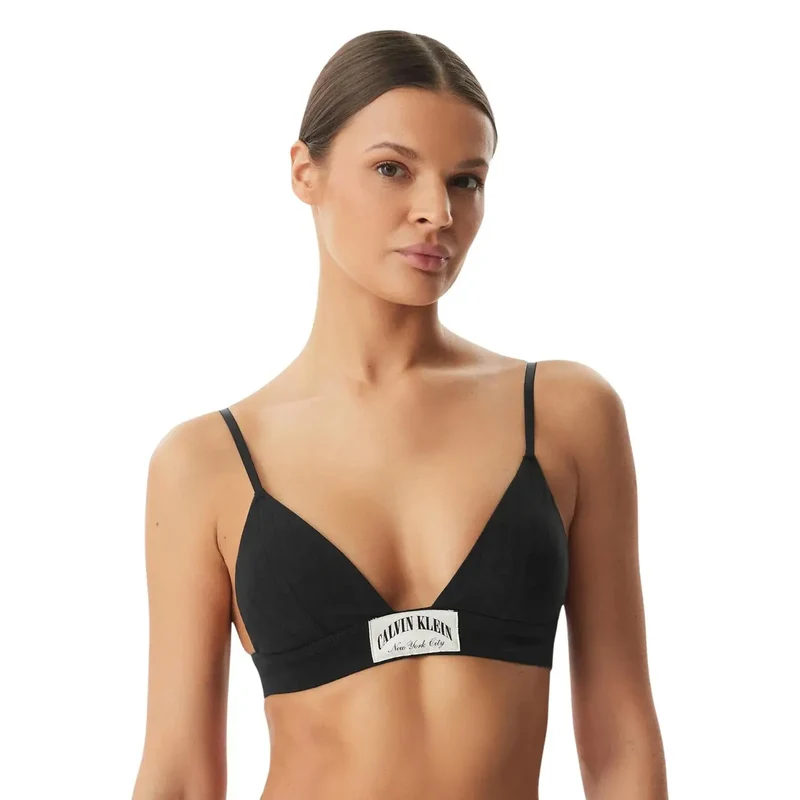 Calvin Klein Damenunterwäsche leicht wattierte Dreiecksform Weiß aus Baumwolle