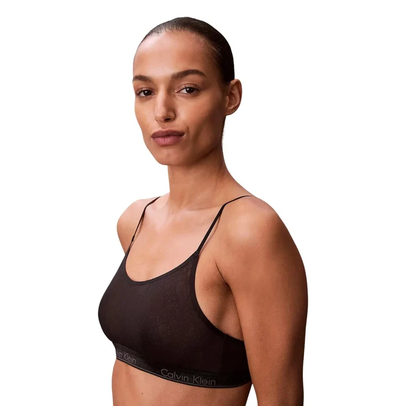 Calvin Klein Damen Ungepolsterter BH aus grauem Baumwoll-Modal