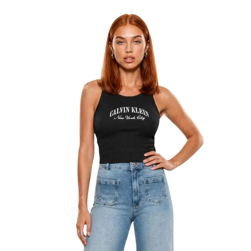 Calvin Klein Damen Ungepolsterter BH aus grauem Baumwoll-Modal