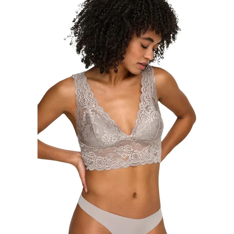Nur Damenunterwäsche ONLCHLOE Spitze Grau Polyester-Träger