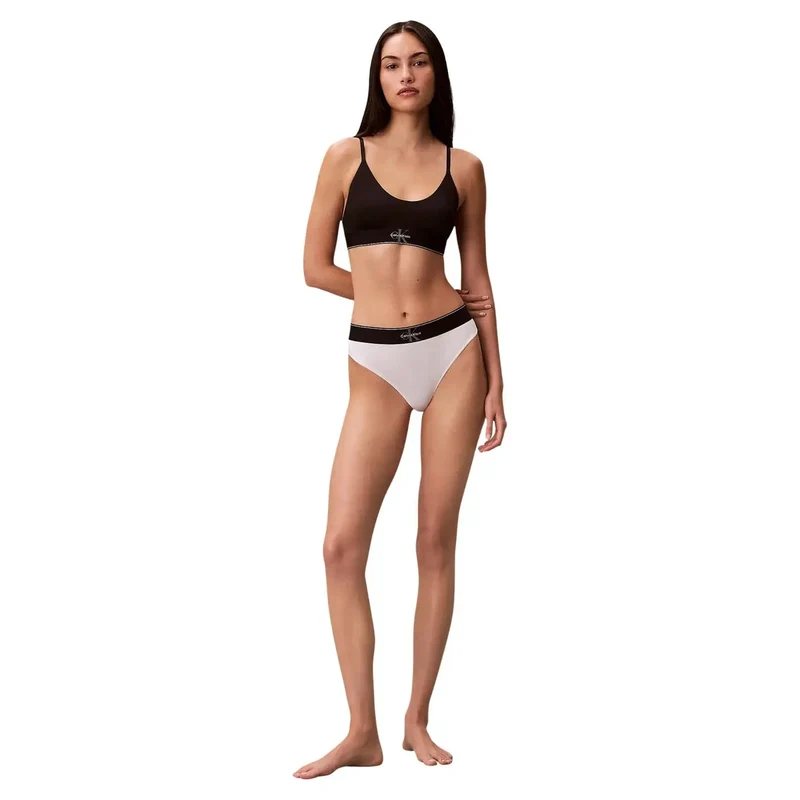 Calvin Klein Damenunterwäsche aus weißem Polyester, Tanga