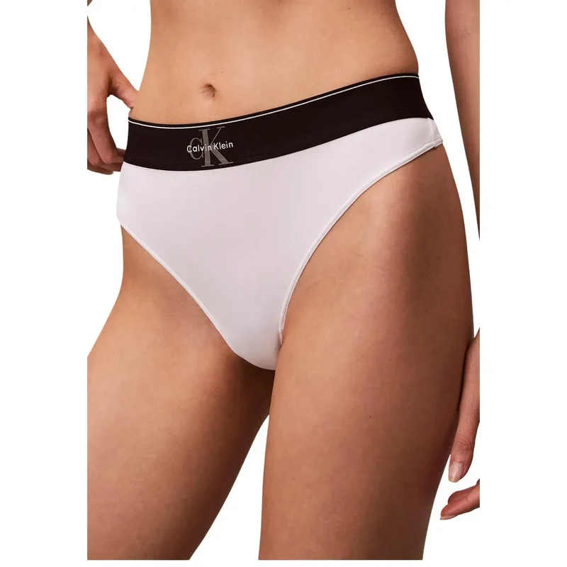 Calvin Klein Damenunterwäsche aus weißem Polyester, Tanga