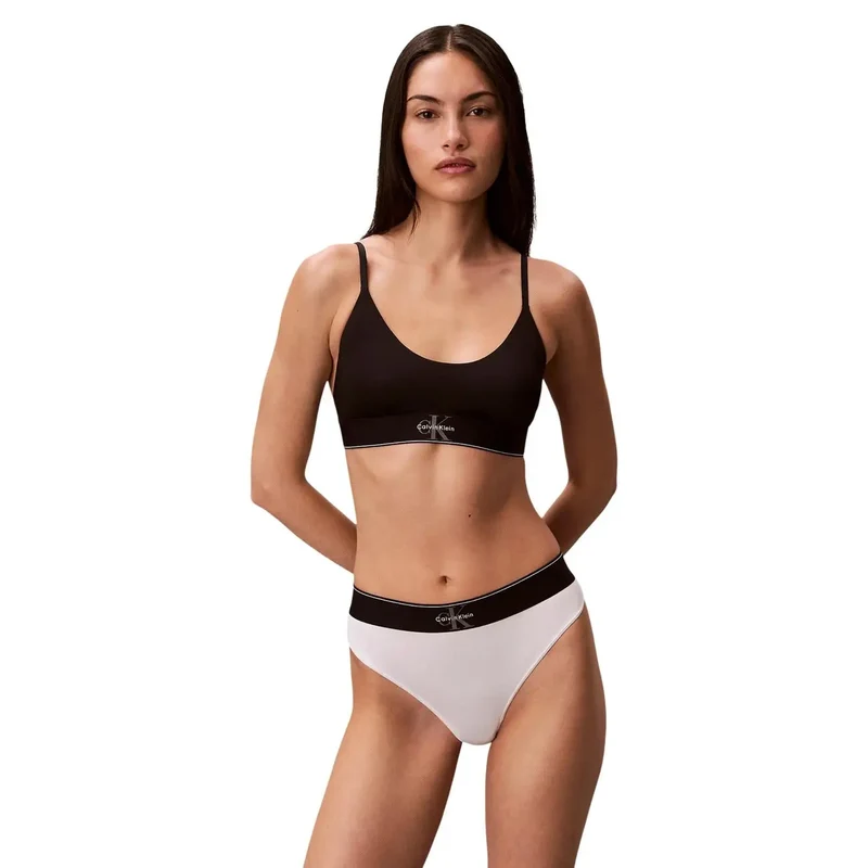 Calvin Klein Damenunterwäsche aus weißem Polyester, Tanga