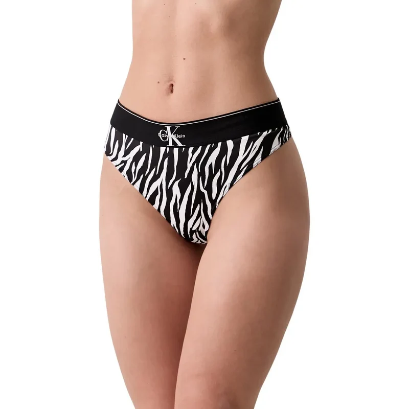 Calvin Klein Damenunterwäsche aus weißem Polyester, Tanga