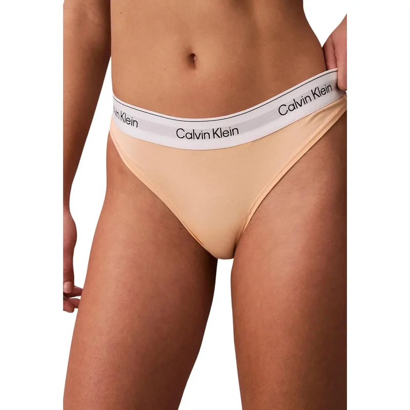Calvin Klein Damenunterwäsche aus weißem Polyester, Tanga