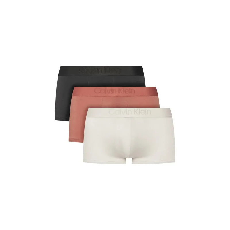 Calvin Klein Herren-Baumwoll-Trunks mit niedrigem Bund, 3er-Pack, Schwarz