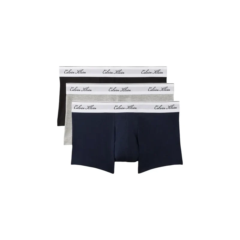 Calvin Klein Herren-Baumwoll-Trunks mit niedrigem Bund, 3er-Pack, Schwarz