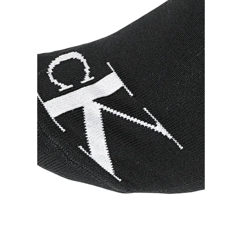 Calvin Klein Herrensocken, schwarz, Baumwolle, Monogramm, 2er-Pack