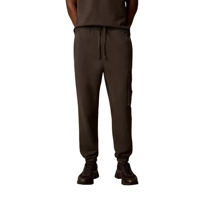Calvin Klein Herrenhose aus grauem Baumwollmischgewebe