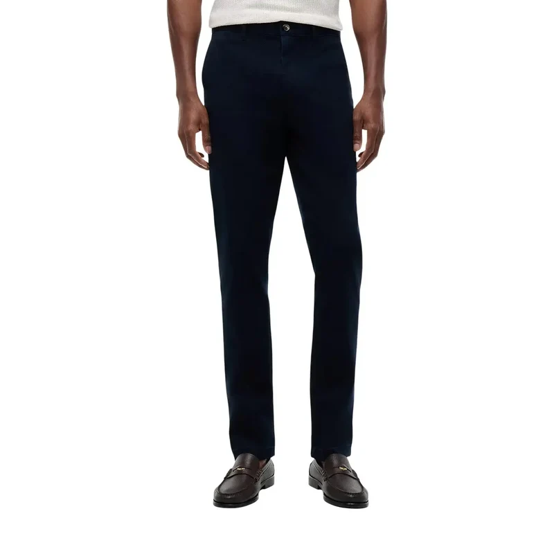 Tommy Hilfiger Herren Baumwollhose Blau Denton Passform