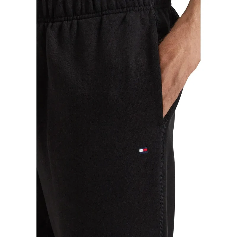 Tommy Hilfiger Schwarze Herren-Fleecehose aus Baumwollmischgewebe