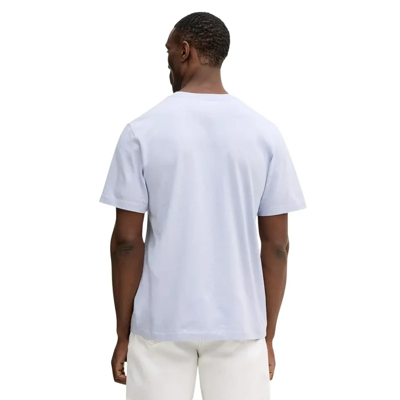 Calvin Klein Jeans Herren T-Shirt Blau Baumwolle Rundhals S