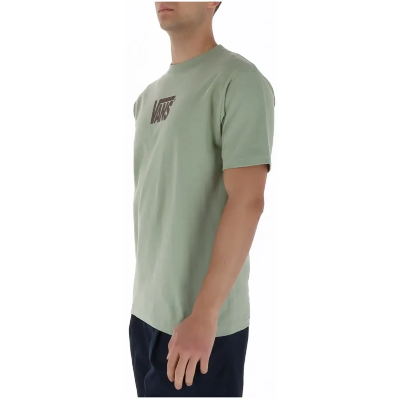 Vans Herren T-Shirt Grün Rundhals 100% Baumwolle Kurze Ärmel