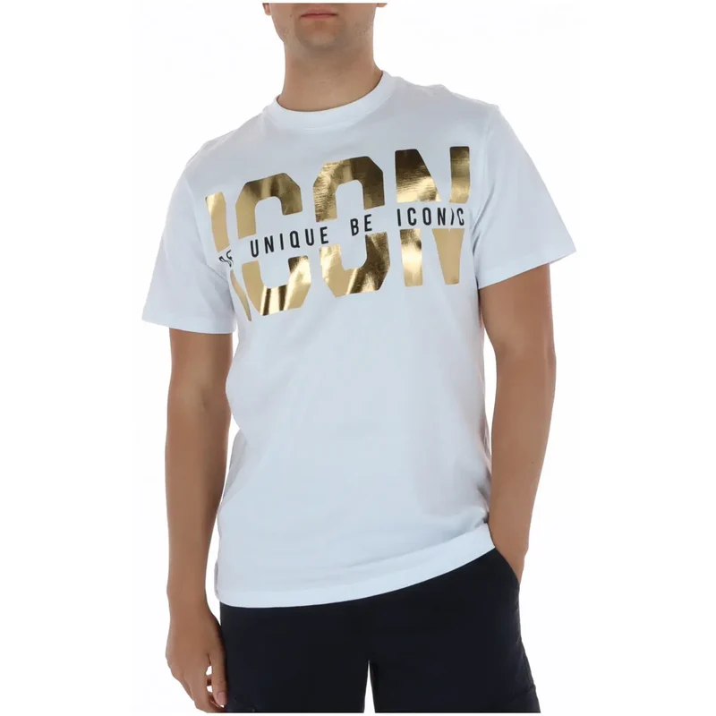 Icon Men T-Shirt Weiß Rundhals 100% Baumwolle IUT022