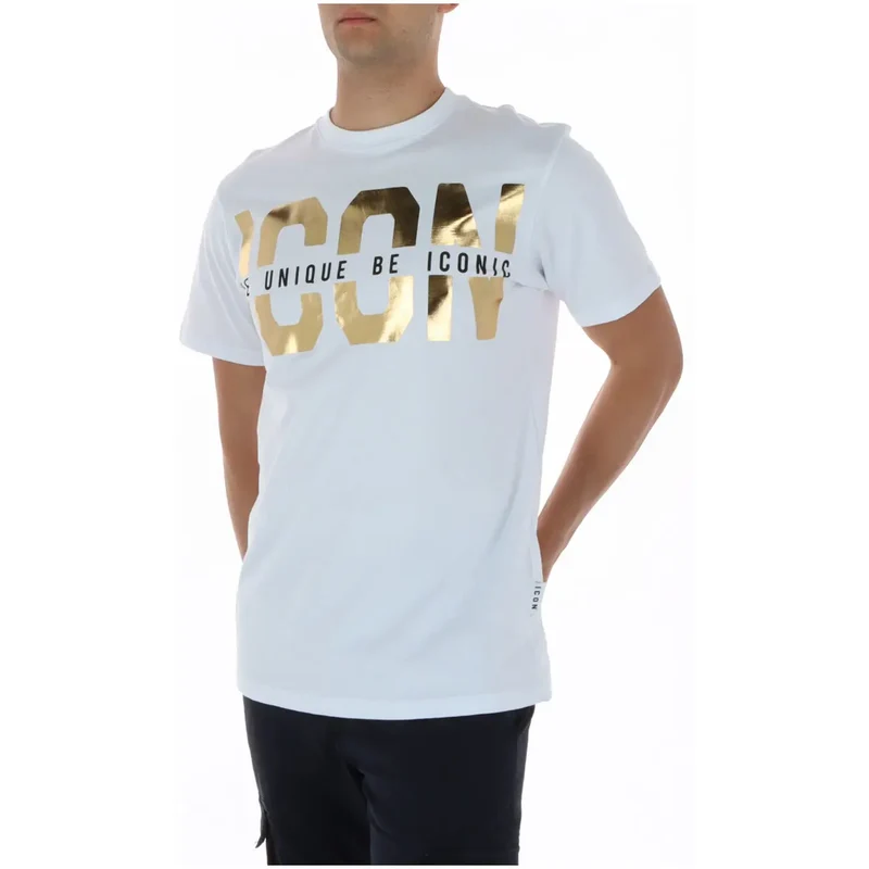 Icon Men T-Shirt Weiß Rundhals 100% Baumwolle IUT022