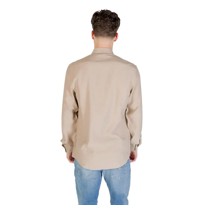 Herrenhemd Antony Morato Beige Langarm Viskose-Mischung