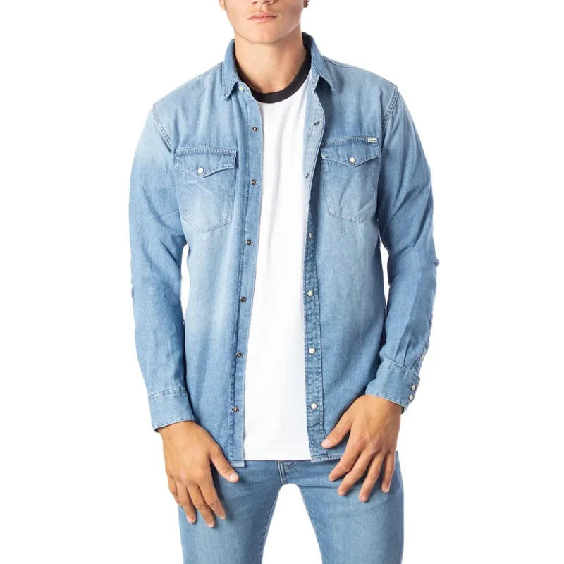 Jack and Jones Herrenhemd Schwarz Langarm Klassisch Baumwolle 12138115