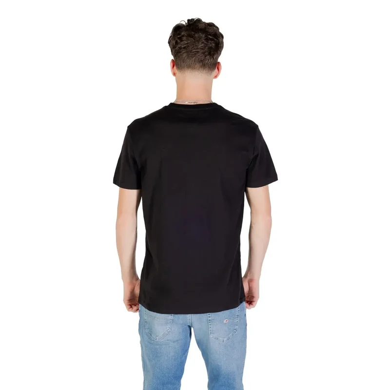 Tommy Hilfiger Schwarzes T Shirt mit quadratischem Logo