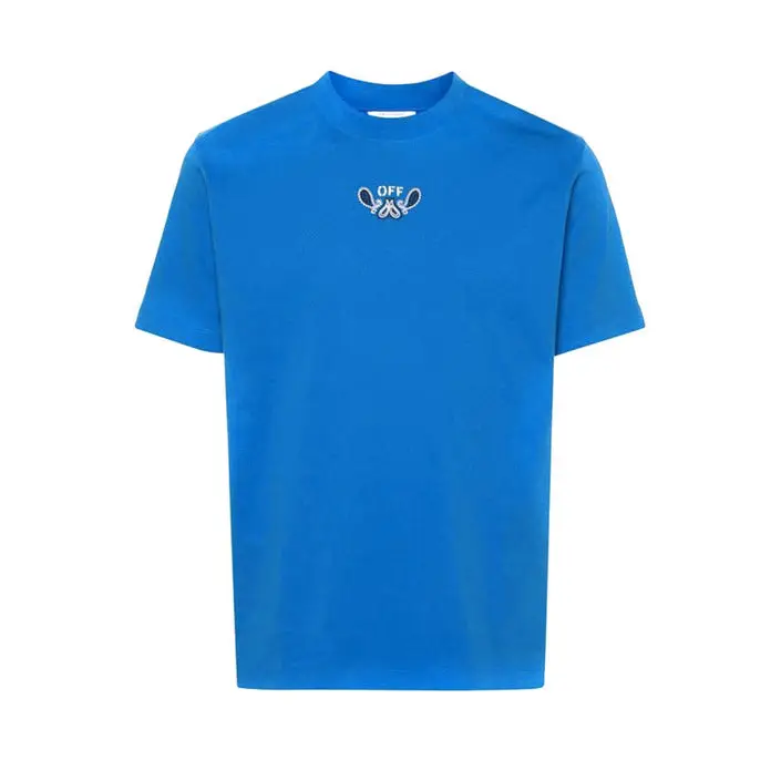 Blaues Kurzarm-T-Shirt von Off-white