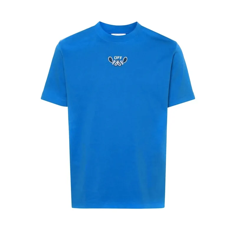 Blaues Kurzarm-T-Shirt von Off-white