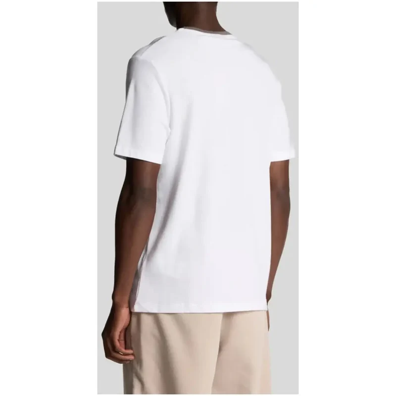 Weißes T-Shirt mit grauem Rand