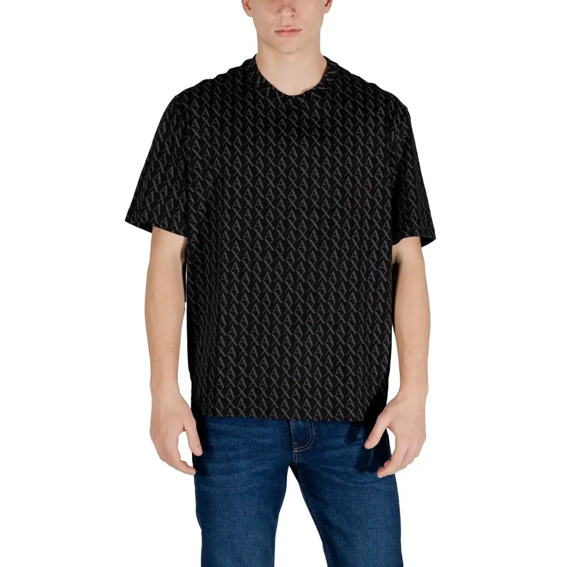 Gemustertes Kurzarm-T-Shirt