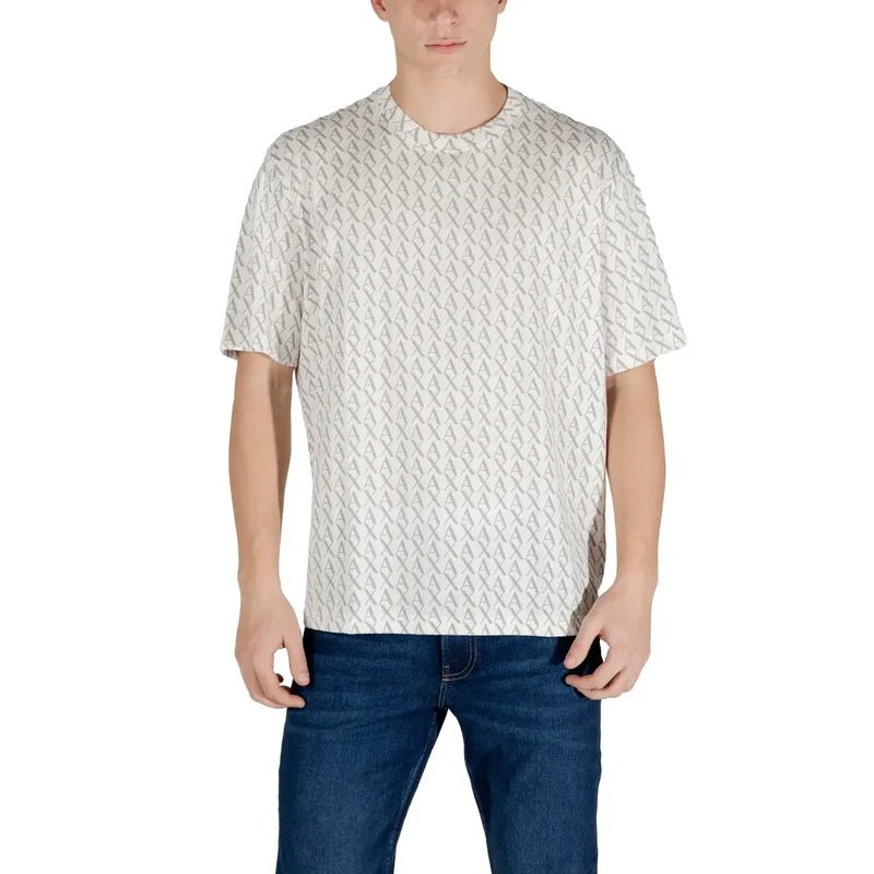 Gemustertes Kurzarm-T-Shirt